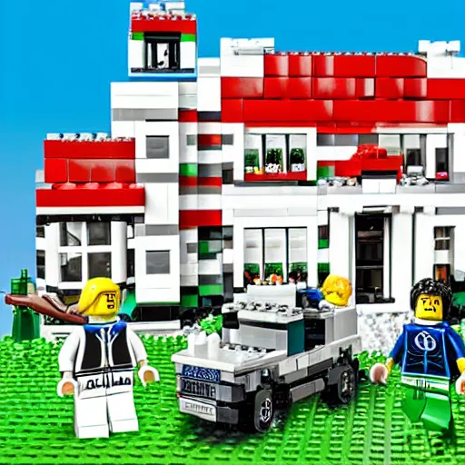 Prompt: maralago fbi raid lego set - n 9