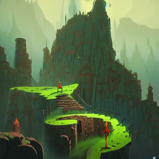 Image similar to dungeons, animated film, stylised, illustration,, fantasy art, 2 d game art, by eyvind earle, scott wills, genndy tartakovski, roman shipunov, etienne hebinger, atey ghailan, cgsociety, cynical realism