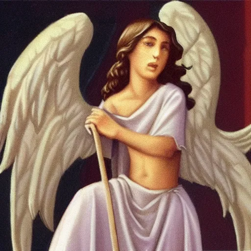 Prompt: biblically accurate depiction of an angel. Do not be afraid