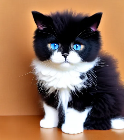 Image similar to black fluffy chantilly - tiffany cat and diluted calico