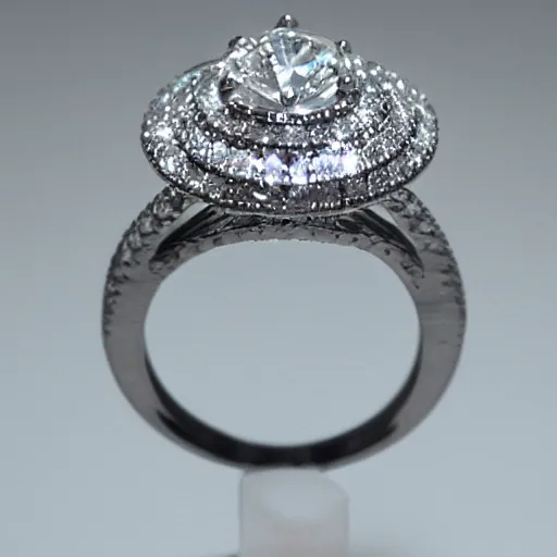 Prompt: gorgeous diamond ring, closeup photo, studio lighting