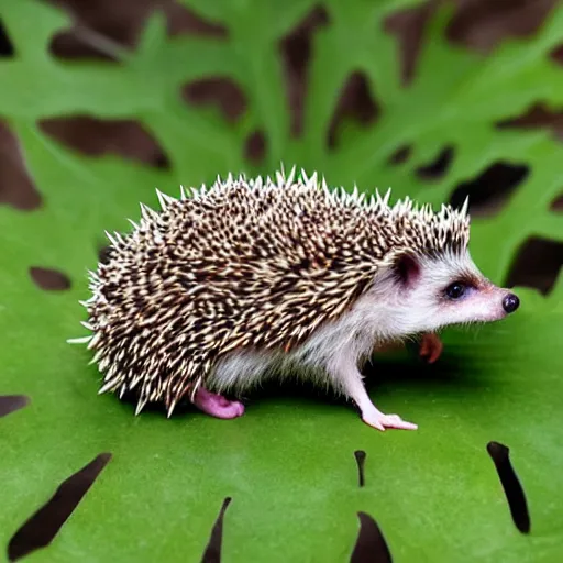 Prompt: a hedgehog with spiders on its back instead of spikes, spiders, scary, freaky