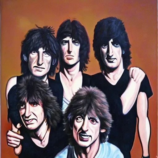 Image similar to ac dc band painting