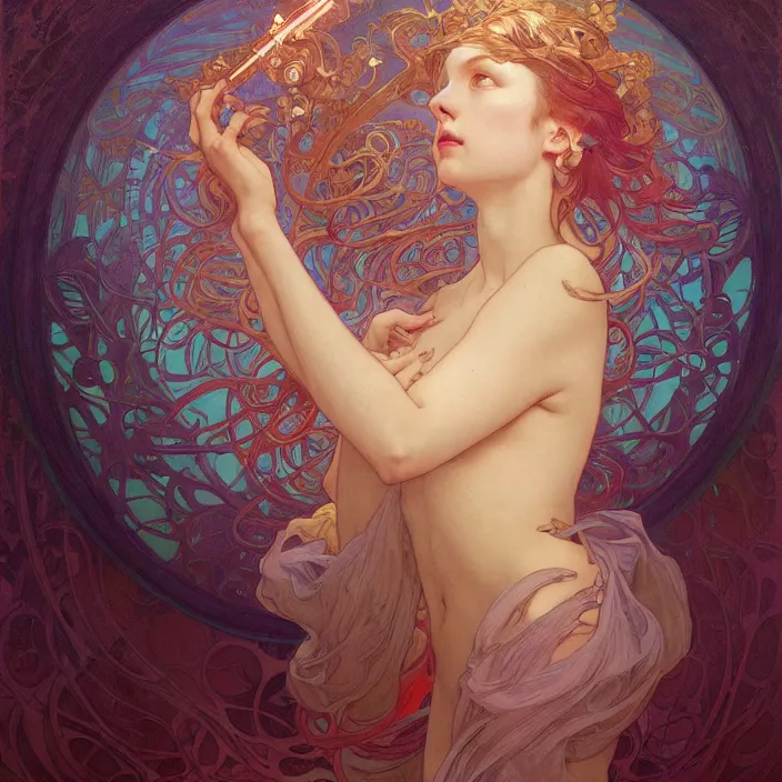 Prompt: A beautiful painting of disco elysium by Ross Tran!!! and alphonse mucha and greg rutkowski! and Gustave Doré!! and Zdzisław Beksiński!,In style of Impressionism.Symmetry.Highly detailed face.Fantasy,smooth,hyper detailed,sharp focus,Soft light.trending on artstation.oil on canvas