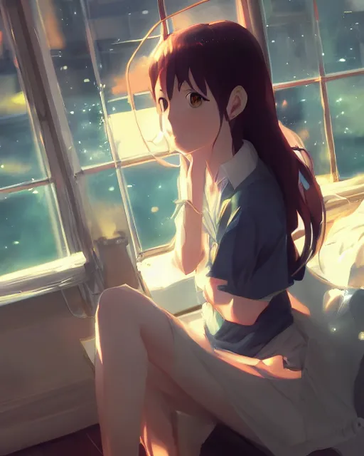 Prompt: slice of life anime, perfect shading, atmospheric lighting, by makoto shinkai, stanley artgerm lau, wlop, rossdraws