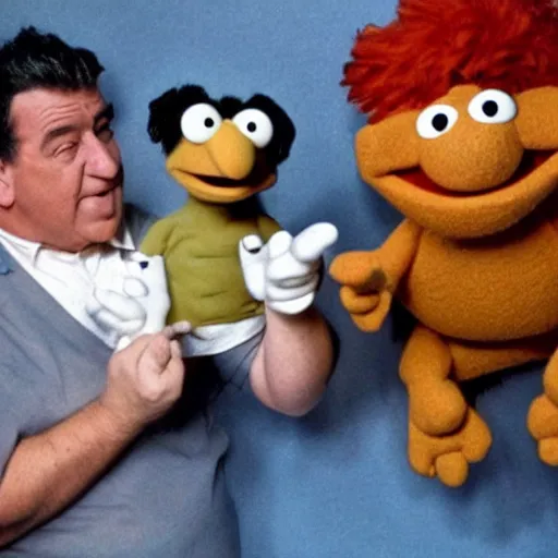 Image similar to fred flintstone as a muppet, puppetry