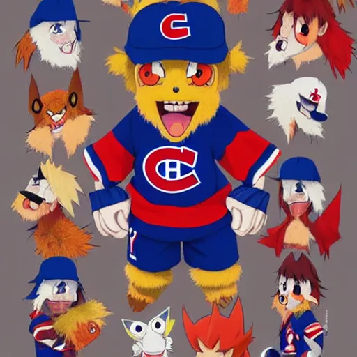 Image similar to anime Portrait of Youppi the Habs Montreal Canadiens Mascot as a very cute powerful and friendly pokemon, highly detailed anime, high evolution, 1990s, legendary, smooth, sharp focus, dynamic lighting, intricate, trending on ArtStation, illustration pokemon, art by WLOP