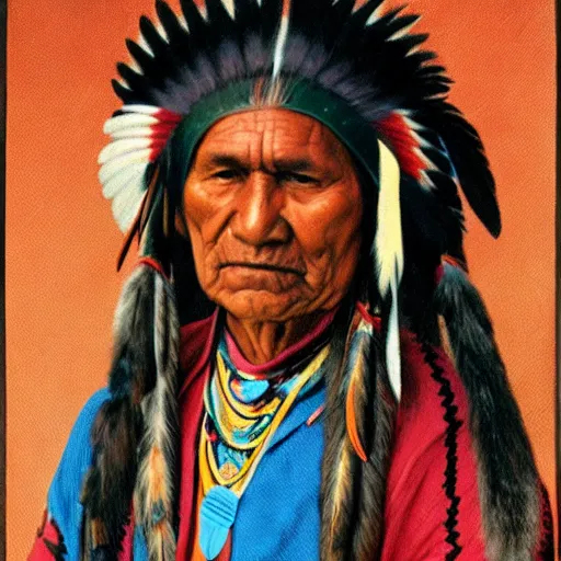 Prompt: native American portrait