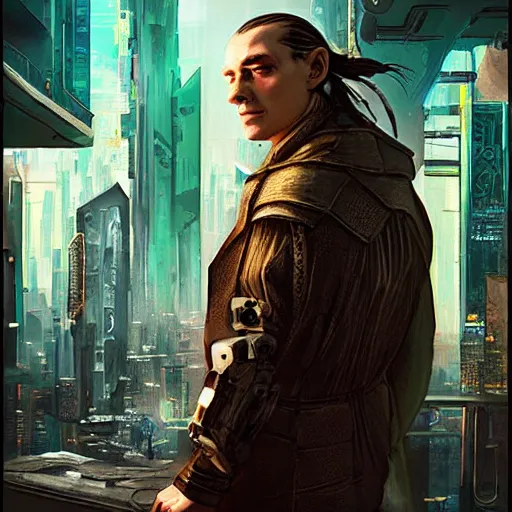 Image similar to Cyberpunk Hobbit