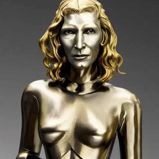 Image similar to sculpture of cate blanchett, metropolis