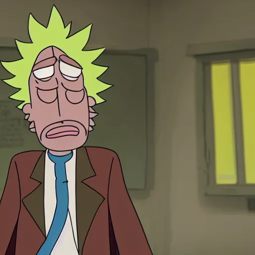 Prompt: still of the real Rick Sanchez from Rick and Morty, 8k