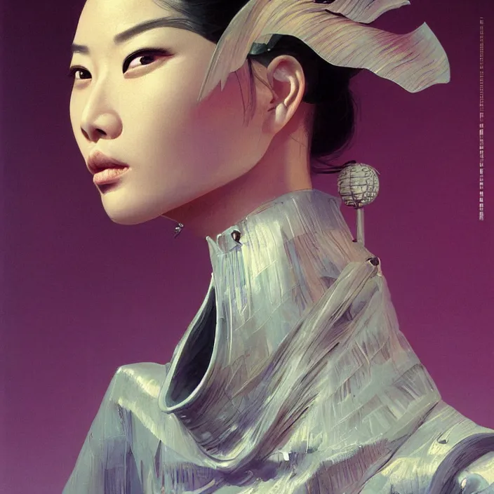 Prompt: face of a chinese mistress, portrait, fashionable, high detail, ultra detailed, smooth, sharp focus, concept art, science fiction, hd, by stalenhag, by bruce pennington