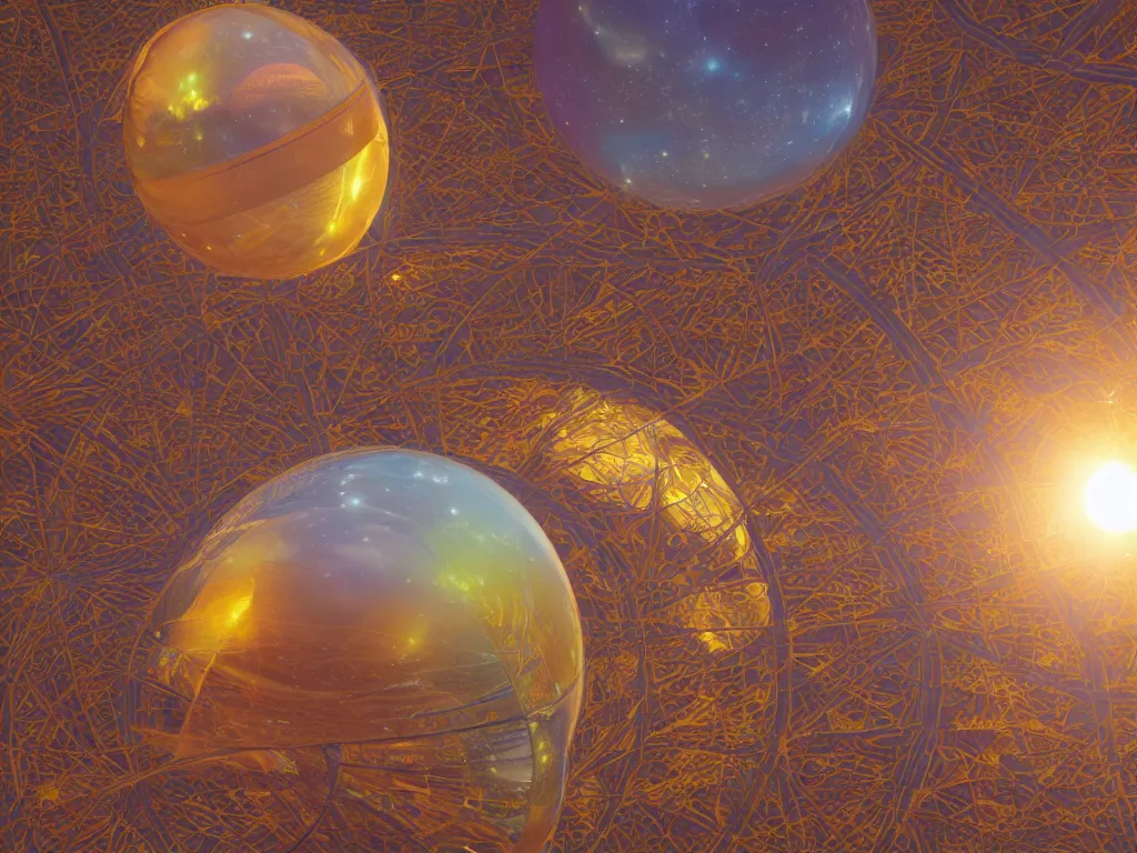 Image similar to 3 d render, sunlight study, the universe is a spheroid region 7 0 5 meters in diameter, art nouveau, by georg flegel and ( ( ( ( ( lisa frank ) ) ) ) ), 8 k, sharp focus, octane render