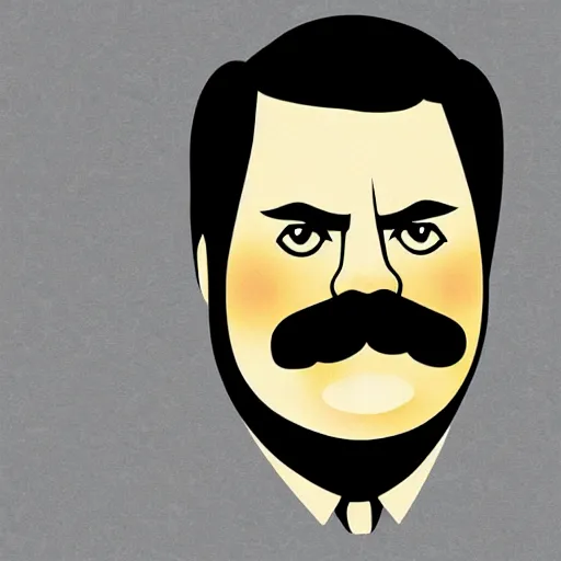 Prompt: Ron Swanson made of cheese