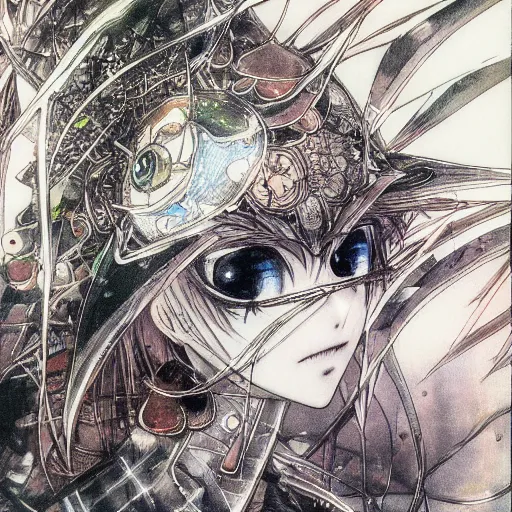 Image similar to artwork by Yoshitaka Amano