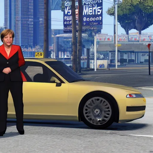 Image similar to angela merkel in GTA 5