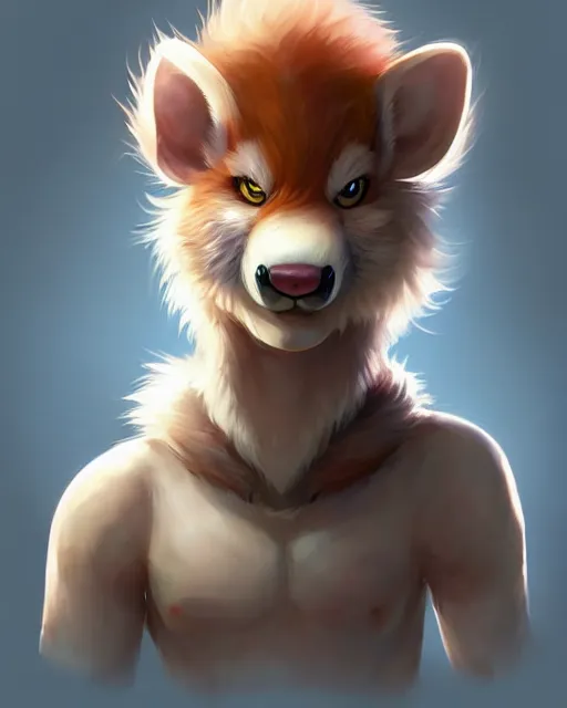 Prompt: character concept art of a cute male anthropomorphic furry | | adorable snout, key visual, realistic shaded perfect face, fine details by stanley artgerm lau, wlop, rossdraws, james jean, andrei riabovitchev, marc simonetti, and sakimichan, trending on weasyl