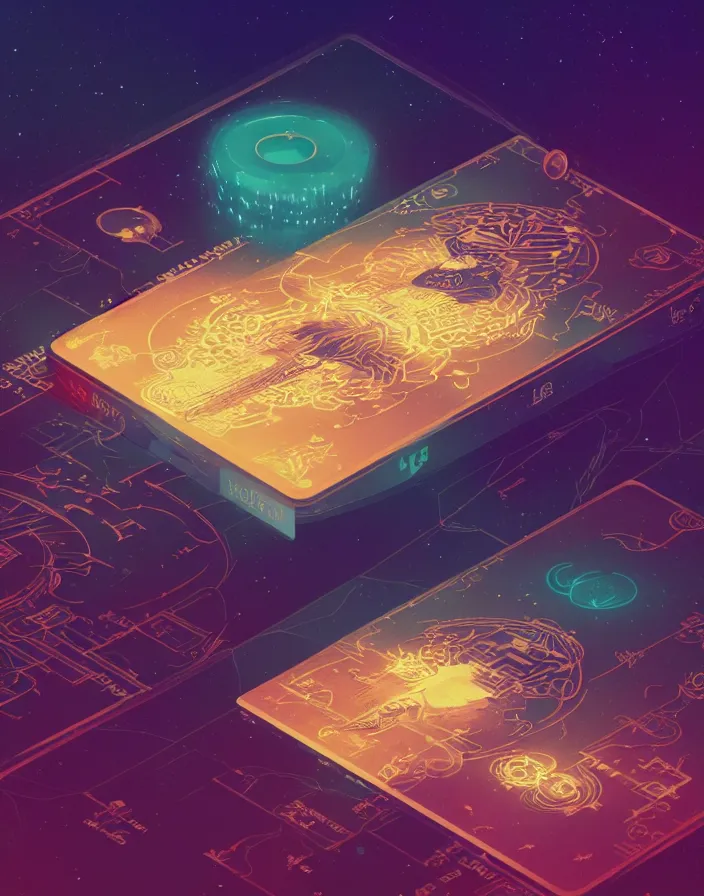 Image similar to “beautiful render of User Interface,tarot by victo ngai and andreas rocha and greg rutkowski, Trending on artstation , unreal engine, 8k hd wallpaperjpeg artifact,blur, artfact”