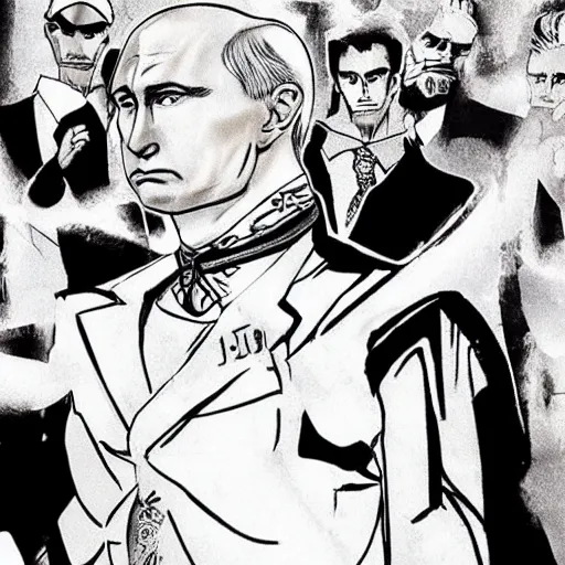 Prompt: Putin as JoJo character