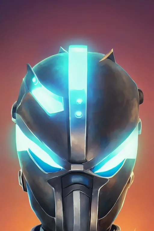 Image similar to epic mask helmet robot ninja portrait stylized as fornite style game design fanart by concept artist gervasio canda, behance hd by jesper ejsing, by rhads, makoto shinkai and lois van baarle, ilya kuvshinov, rossdraws global illumination radiating a glowing aura global illumination ray tracing hdr render in unreal engine 5