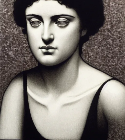 Image similar to Sappho, portrait, by Robert Mapplethorpe