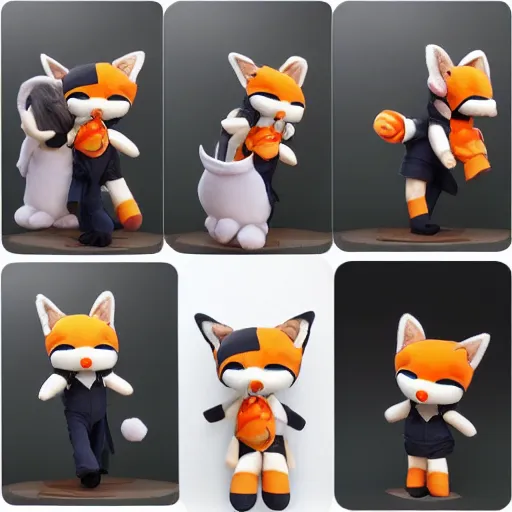 Prompt: cute fumo plush of a foxboy rpg item shop owner, three point lighting, dramatic, anime