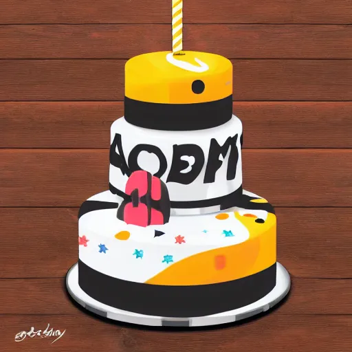 Image similar to A birthday cake with a GT3S as decoration, digital art