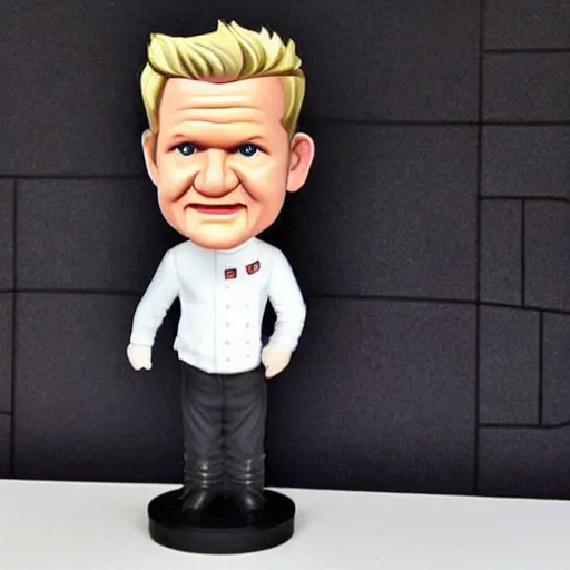 Image similar to bobble head of Gordon Ramsay