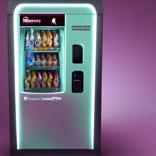 Prompt: a futuristic vending machine that only sells alien technology, aesthetic, award winning, artistic