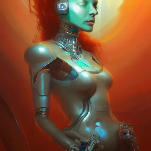 Image similar to portrait of a beautiful cybernetic woman, cyberpunk concept art by pete mohrbacher and seb mckinnon and beksinski and josan gonzales, digital art, highly detailed, intricate, sci-fi, sharp focus, Trending on Artstation HQ, deviantart, unreal engine 5, 4K UHD image