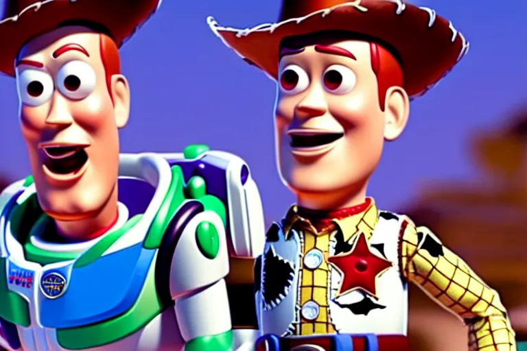 Prompt: a film still of Bill burr in a toy story, high quality