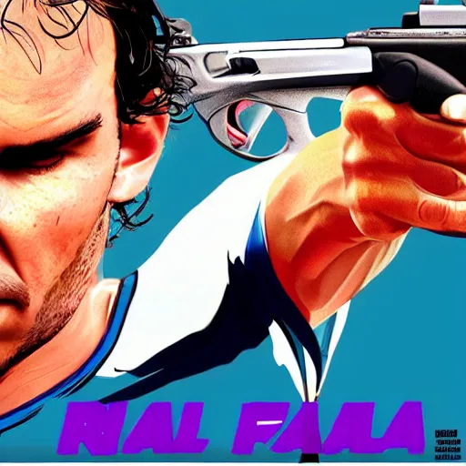 Image similar to Rafael Nadal, GTA V poster