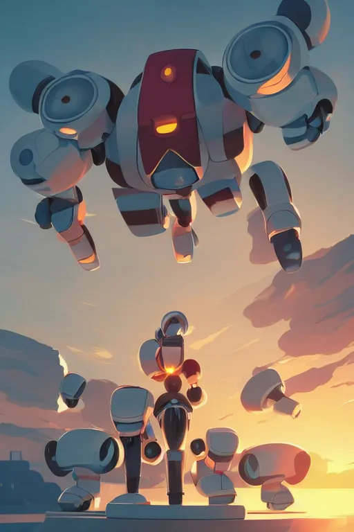 Image similar to metabots medabots medarotto medarot robot minimalist comics, behance hd by jesper ejsing, by rhads, makoto shinkai and lois van baarle, ilya kuvshinov, rossdraws global illumination ray tracing hdr radiating a glowing aura