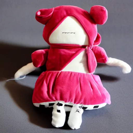 Image similar to cute fumo plush of the kind of girl who forgets her keys inside the house on a regular basis