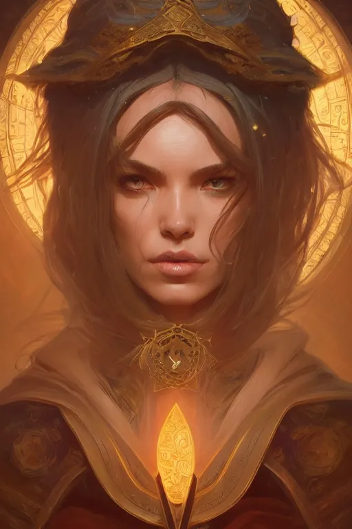 Image similar to photography of ancient mage, deep focus, d & d, fantasy, intricate, elegant, highly detailed, digital painting, artstation, concept art, matte, sharp focus, illustration, hearthstone, art by artgerm and greg rutkowski and alphonse mucha