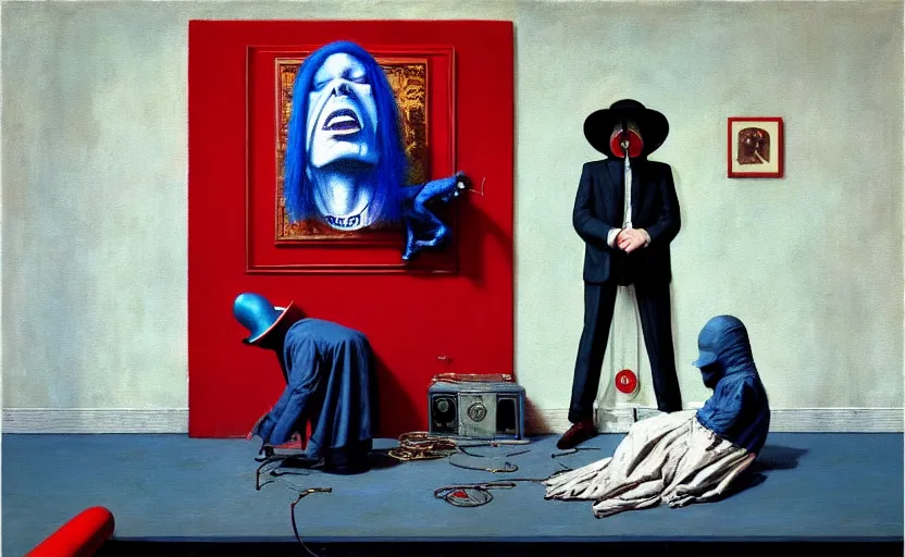 Image similar to frances the mute by the mars volta album cover, extremely intricate and detailed, by painted by francis bacon, adrian ghenie, and james jean. 8 k cinematic lighting, hyper realism