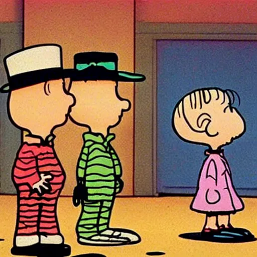 Prompt: freddy krueger in the peanuts ( 1 9 6 0 ), animation, cartoon, tv, schultz,