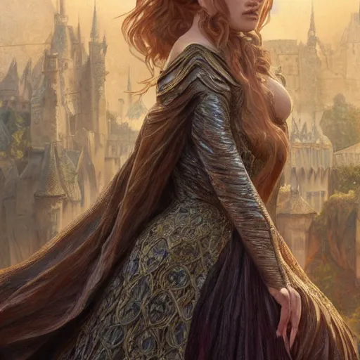 Image similar to ultra realistic illustration, bella thorne in game of thrones, intricate, elegant, highly detailed, digital painting, artstation, concept art, smooth, sharp focus, illustration, art by artgerm and greg rutkowski and alphonse mucha