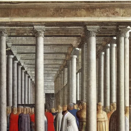 Prompt: the ideal city by piero della francesca