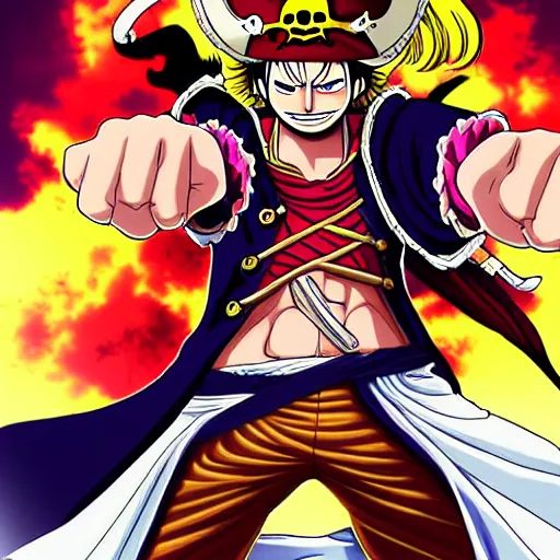 Image similar to Pirate King IshowSpeed, anime art, One Piece high detail, high quality,