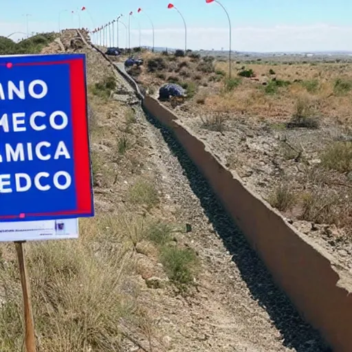 Image similar to donald trump crossing the mexican border