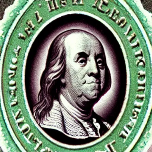 Image similar to benjamin franklin head on a snail body meme