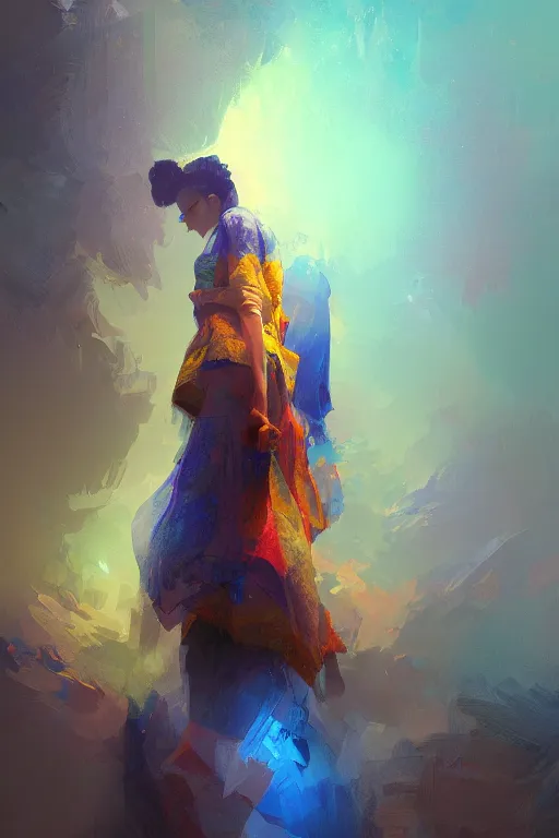 Prompt: nenufar, colorful, blue backgroung,clean, joyful, intricate, elegant, volumetric lighting, digital painting, highly detailed, artstation, sharp focus, illustration, concept art, ruan jia, steve mccurry