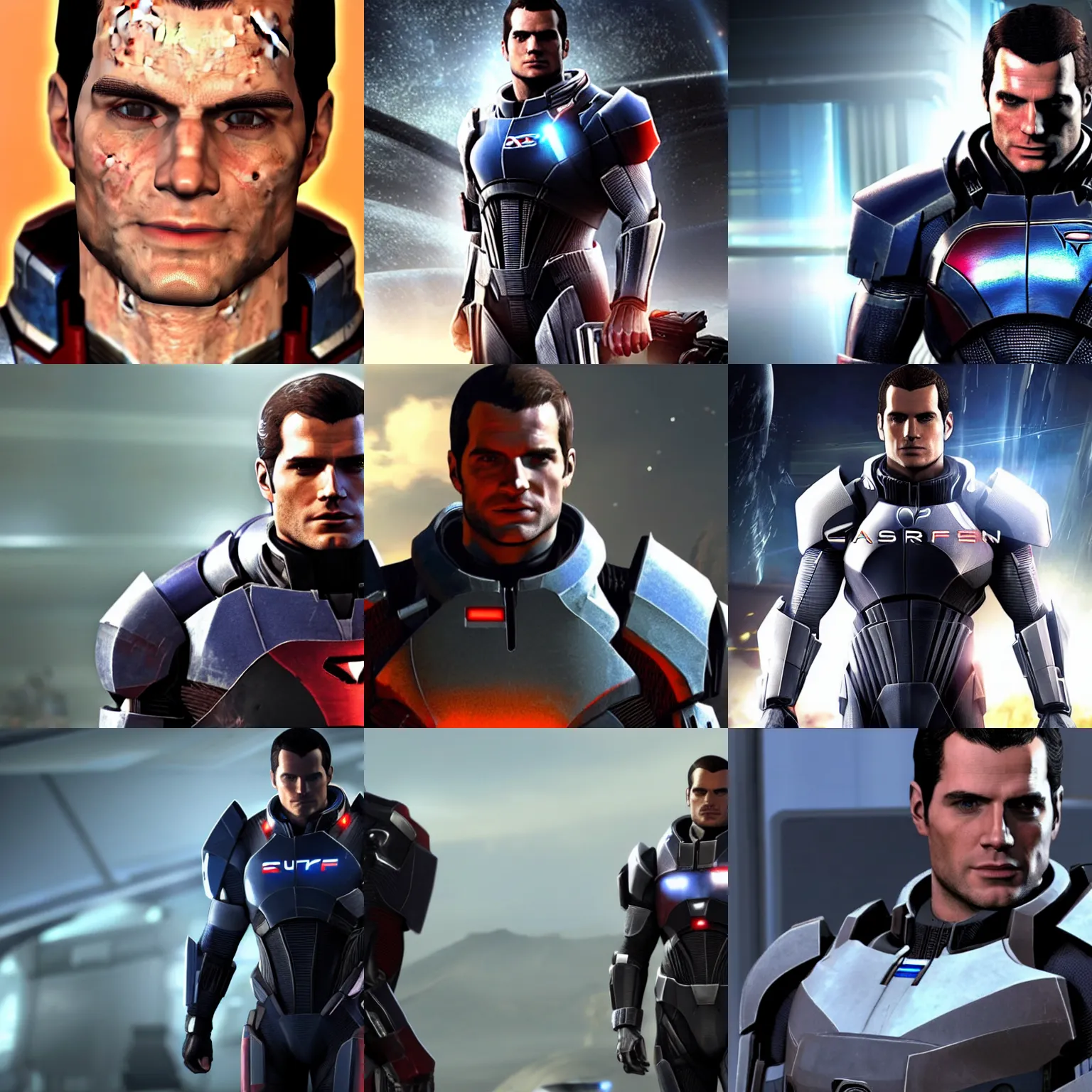 Prompt: henry cavill in mass effect