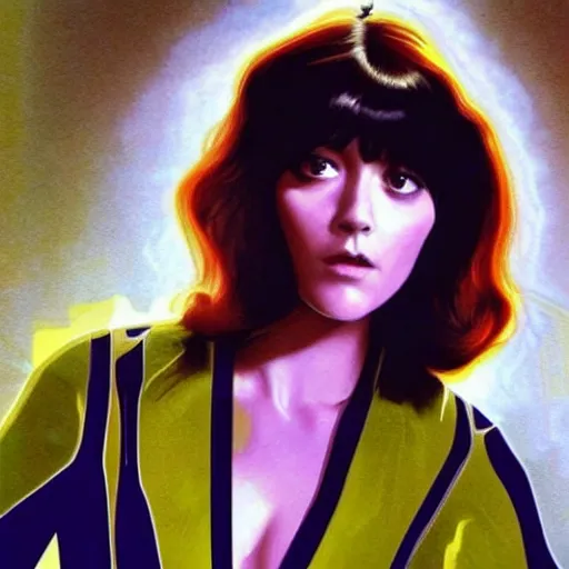 Image similar to mary elizabeth winstead, italian horror, giallo movie poster!!, sharp focus, smooth, psychedelic