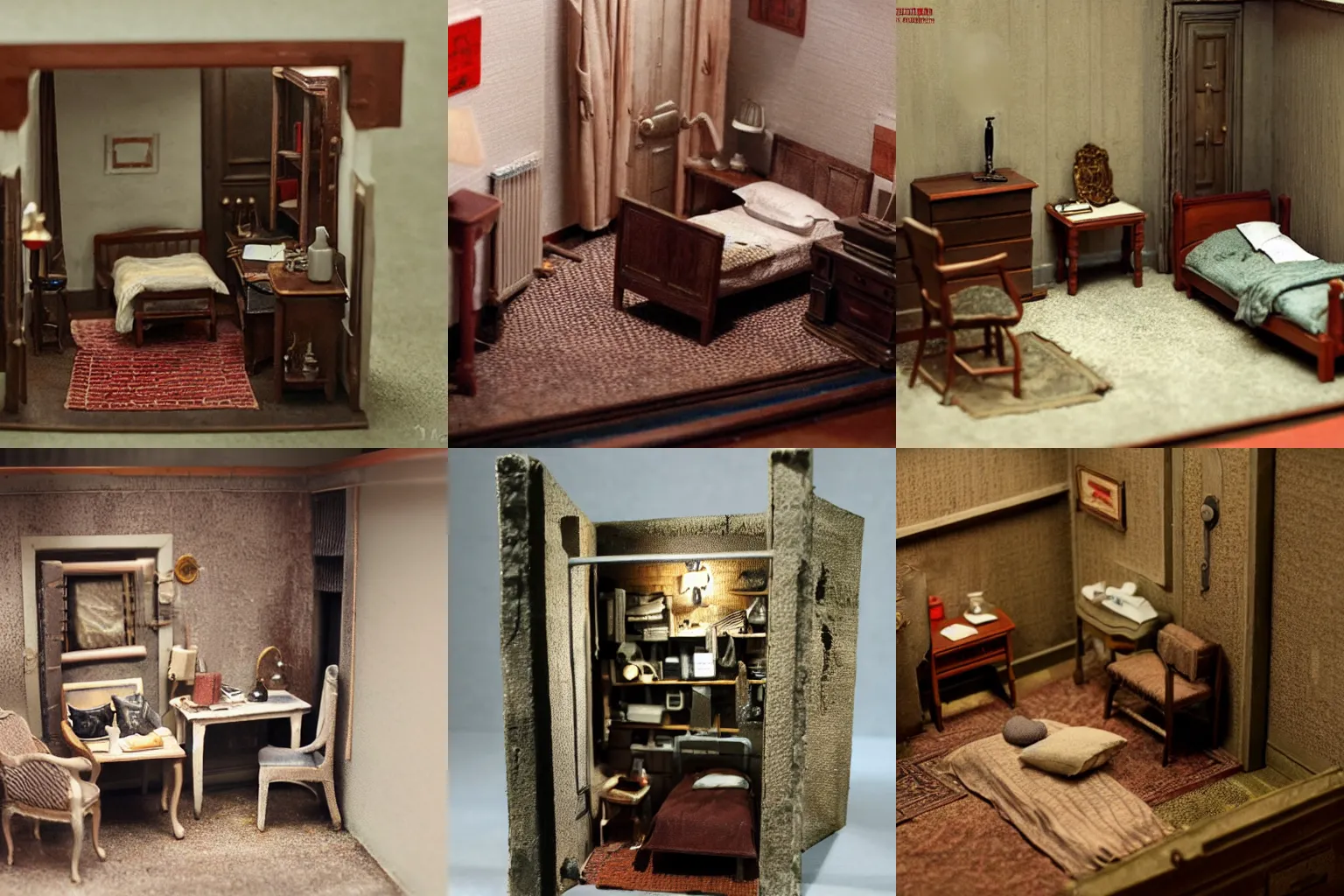 Prompt: miniature diorama of hannibal lecter's room