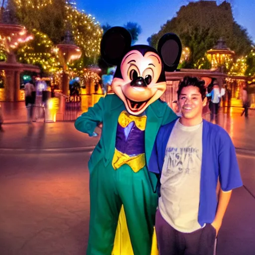 Image similar to Homeboys Hangin' Out at Disneyland at Twilight