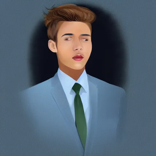 Image similar to a very handsome young man, digital art