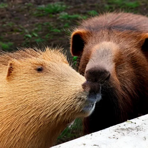 Prompt: capybara shaves mustache