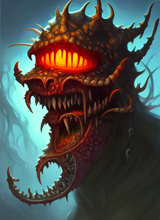 Prompt: beholder dnd, fantasy oil _ painting _ unreal _ 5 _ daz. _ rpg _ extremely _ detailed _ artgerm _ tooth _ wu _ tooth